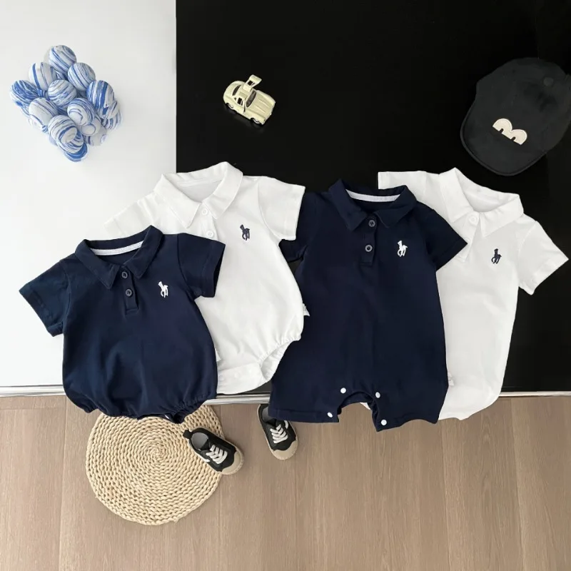 Newborn Baby Boy Romper 0-12 Months Summer Solid 5 Colours Polo Babe Girl Clothes Jumpsuit 
Newborn Baby Boy Romper 0-12 Months Summer Solid 5 Colours Polo Babe Girl Clothes Jumpsuit
