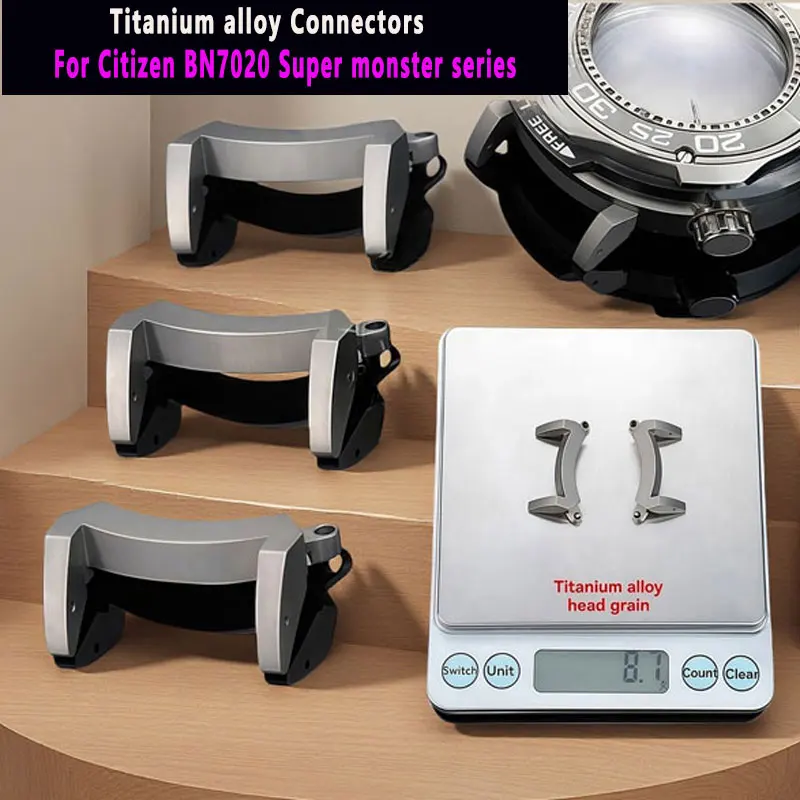 BN7020 Watchband Connectors For Citizen BN7020 Super monster series Titanium alloy material Strap Adaptor Accessories +tool
BN7020 Watchband Connectors For Citizen BN7020 Super monster series Titanium alloy material Strap Adaptor Accessories +tool