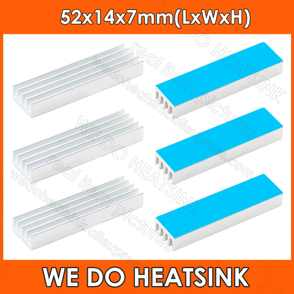 Wholesale 52x14x7mm DIP Aluminum Heatsink Cooler Radiator With Thermal Conductive Heat Transfer Adhesive Pad
Wholesale 52x14x7mm DIP Aluminum Heatsink Cooler Radiator With Thermal Conductive Heat Transfer Adhesive Pad