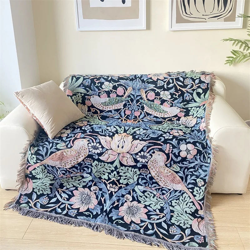 Morris Inspired Birds Flower Pattern Throw Blanket Henri Matisse Multi-use Sofa Woven Blanket Art Tassel Tapestry for Home Decor
Morris Inspired Birds Flower Pattern Throw Blanket Henri Matisse Multi-use Sofa Woven Blanket Art Tassel Tapestry for Home Decor
