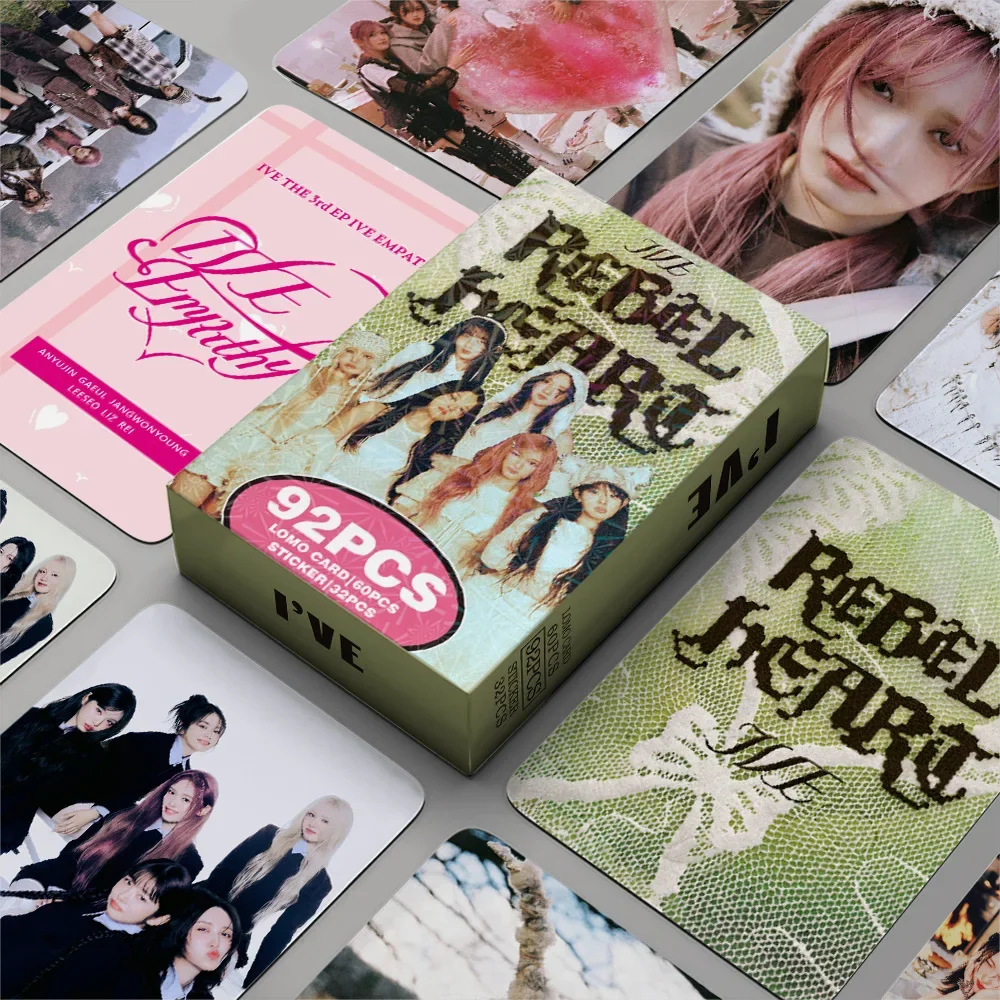 92 Cards of IVE's Comeback Song "Rebel Heart" Peripheral Photos Including A Sticker of Won Young Ahn Yoo-jin and LOMO
92 Cards of IVE's Comeback Song "Rebel Heart" Peripheral Photos Including A Sticker of Won Young Ahn Yoo-jin and LOMO