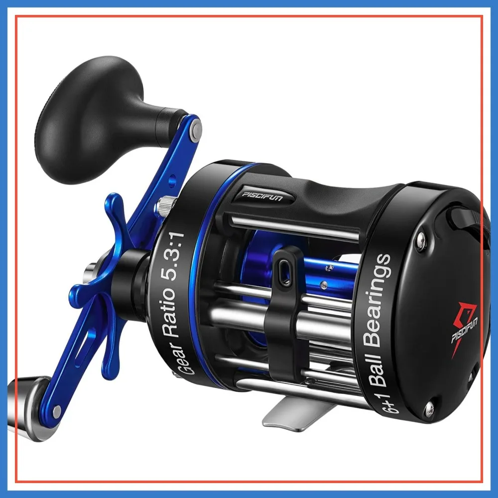 Baitcasting Fishing Reel, Smooth Powerful Saltwater Inshore Surf Trolling Reel, Conventional Reel for Catfish, Musky, Bass, Pike
Baitcasting Fishing Reel, Smooth Powerful Saltwater Inshore Surf Trolling Reel, Conventional Reel for Catfish, Musky, Bass, Pike