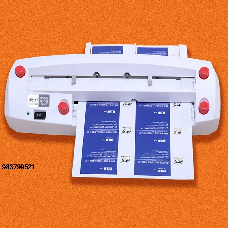Good Price SK316 A4 size electric card cutter 90*54mm card size Heavy-duty fine-tuning electric business card cutting mac
Good Price SK316 A4 size electric card cutter 90*54mm card size Heavy-duty fine-tuning electric business card cutting mac