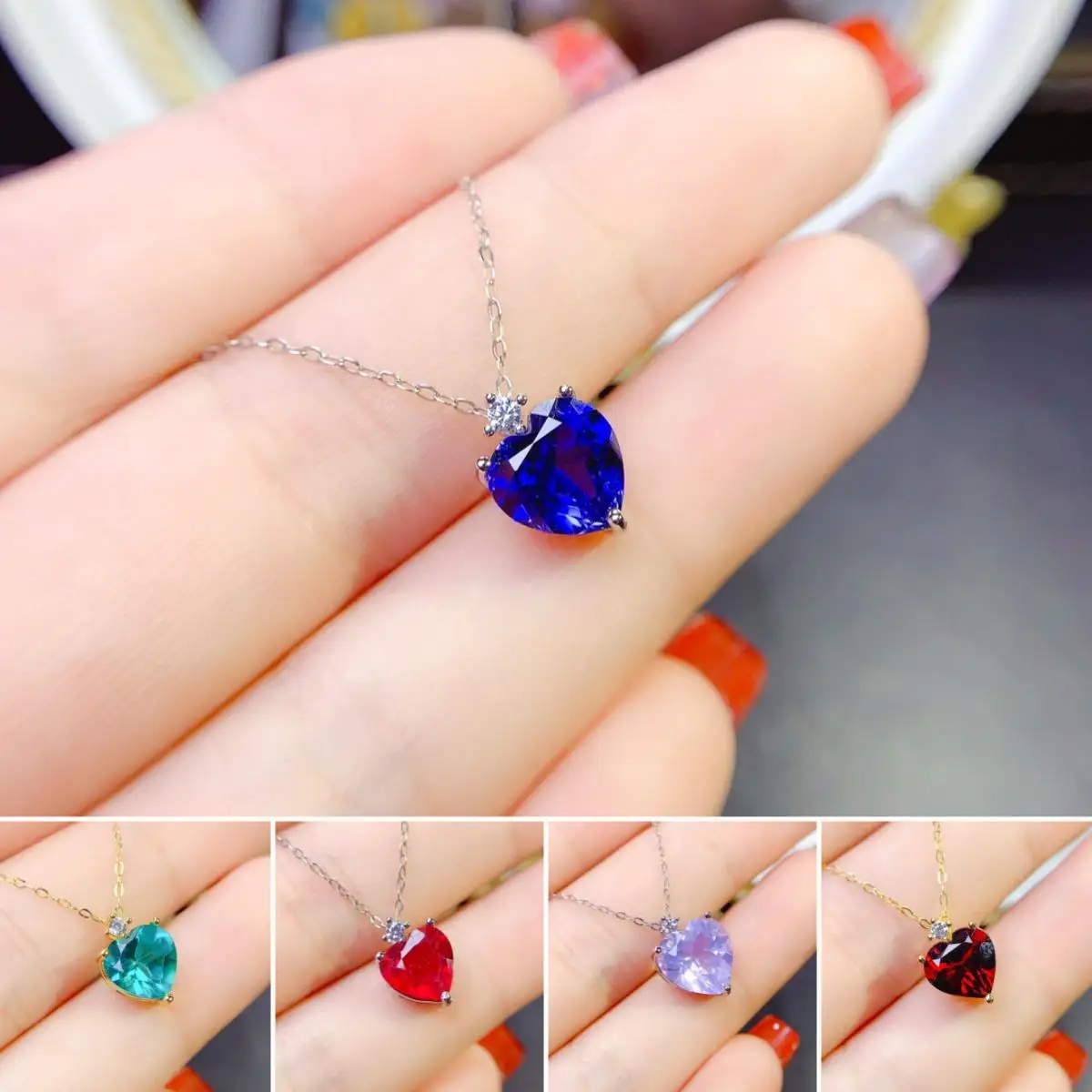 FS Natural Ruby/Amethyst/Citrine/Topaz Heart-shaped Pendant Necklace S925 Sterling Silver for Women Fine Fashion Charm Jewelry
FS Natural Ruby/Amethyst/Citrine/Topaz Heart-shaped Pendant Necklace S925 Sterling Silver for Women Fine Fashion Charm Jewelry