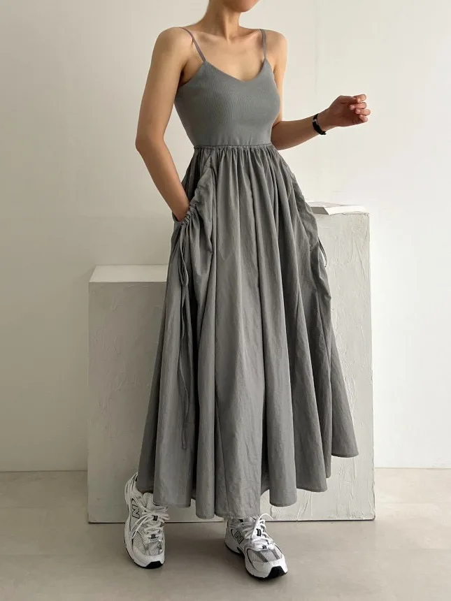 Korean Chic Summer U-Ne Svel Pleated Waist-Cinching Slimming Maxi Dr Commute Sle Regular Fit Medium Softn
Korean Chic Summer U-Ne Svel Pleated Waist-Cinching Slimming Maxi Dr Commute Sle Regular Fit Medium Softn