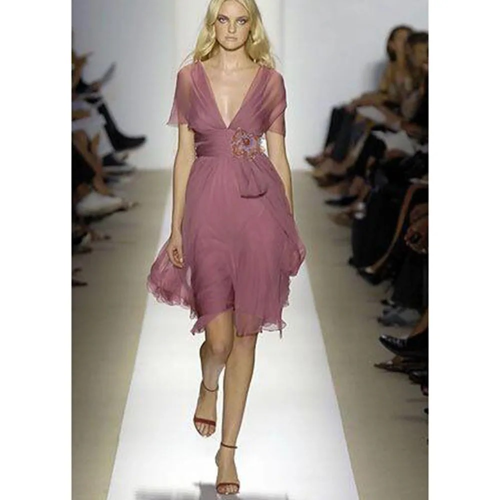 Simple Prom Party Dresses Fashion V Neck Short Sleeves High Quality Formal Occasion Knee Length Female Gowns Stylish Flowing
Simple Prom Party Dresses Fashion V Neck Short Sleeves High Quality Formal Occasion Knee Length Female Gowns Stylish Flowing