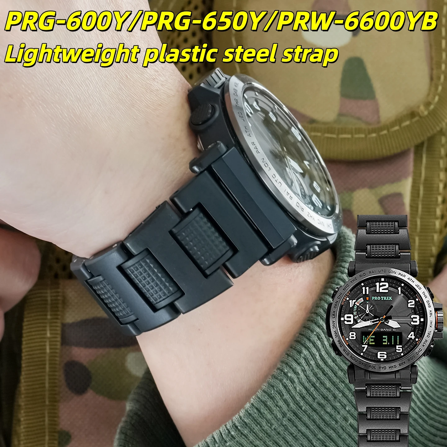 Легкий пластиково-стальной ремешок для часов Casio PRG-650 PRW-6600 PEG600 Protrek Series, альпинистский ремешок для часов, аксессуары для мужских часов
Легкий пластиково-стальной ремешок для часов Casio PRG-650 PRW-6600 PEG600 Protrek Series, альпинистский ремешок для часов, аксессуары для мужских часов