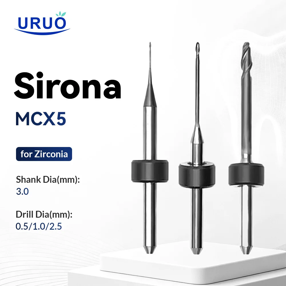 Sirona MCX5 Dental Milling Burs for Zirconia DC Coating Dental Lab Milling Machine Grinding Material Drill Dental Tool D3 Shank
Sirona MCX5 Dental Milling Burs for Zirconia DC Coating Dental Lab Milling Machine Grinding Material Drill Dental Tool D3 Shank
