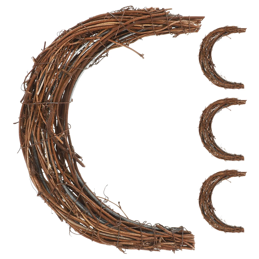 4pcs Rattan Garland Grape Vine Wreaths Crescent Moon Shape Natural Door Decor Black Frame Iron Inside Wedding
4pcs Rattan Garland Grape Vine Wreaths Crescent Moon Shape Natural Door Decor Black Frame Iron Inside Wedding