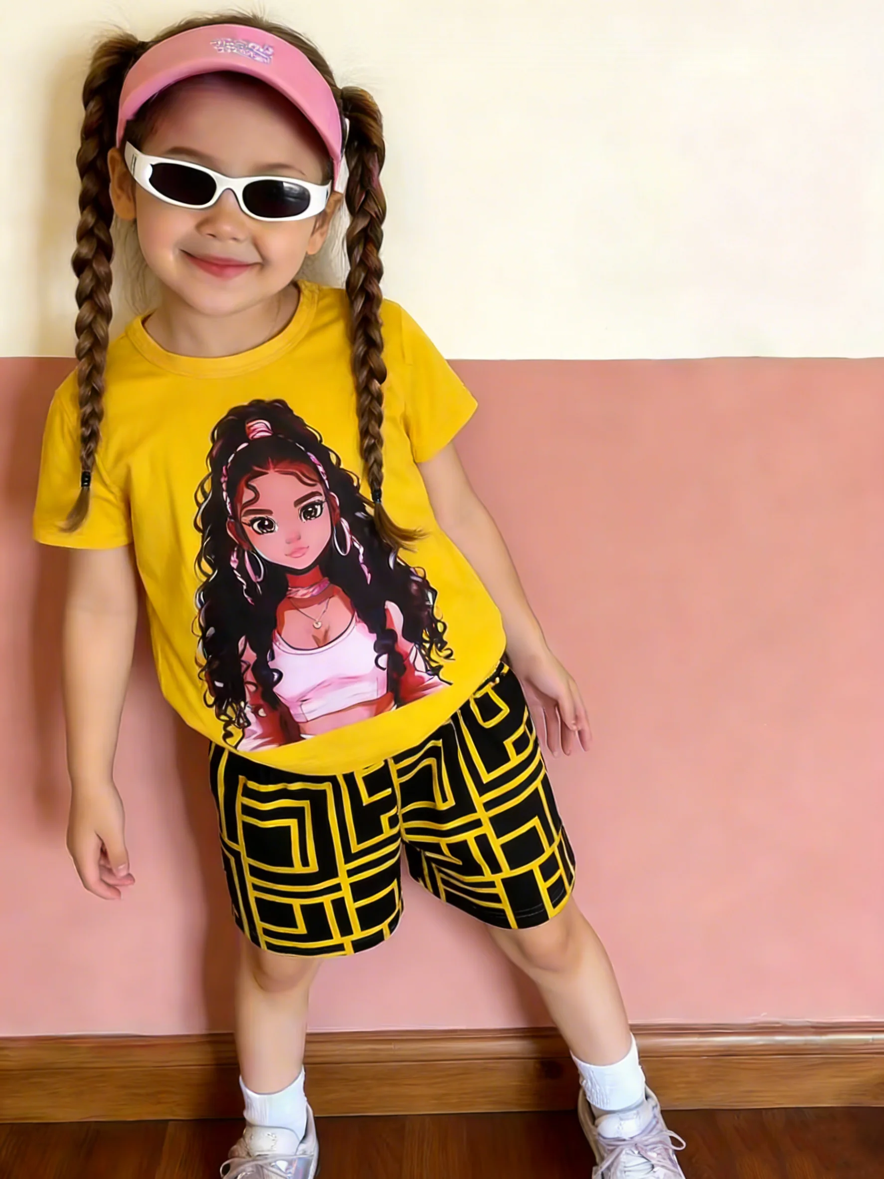 Yellow-Black Trendy Girl Set: Girl’s Sweet-Cool Trendy Outfit
Yellow-Black Trendy Girl Set: Girl’s Sweet-Cool Trendy Outfit
