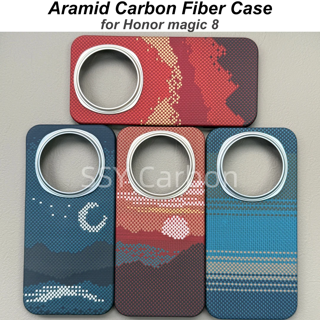 Real Carbon fiber Case For Honor Magic 8 Aramid fiber Slim design Anti-fall magnetic Phone shell
Real Carbon fiber Case For Honor Magic 8 Aramid fiber Slim design Anti-fall magnetic Phone shell