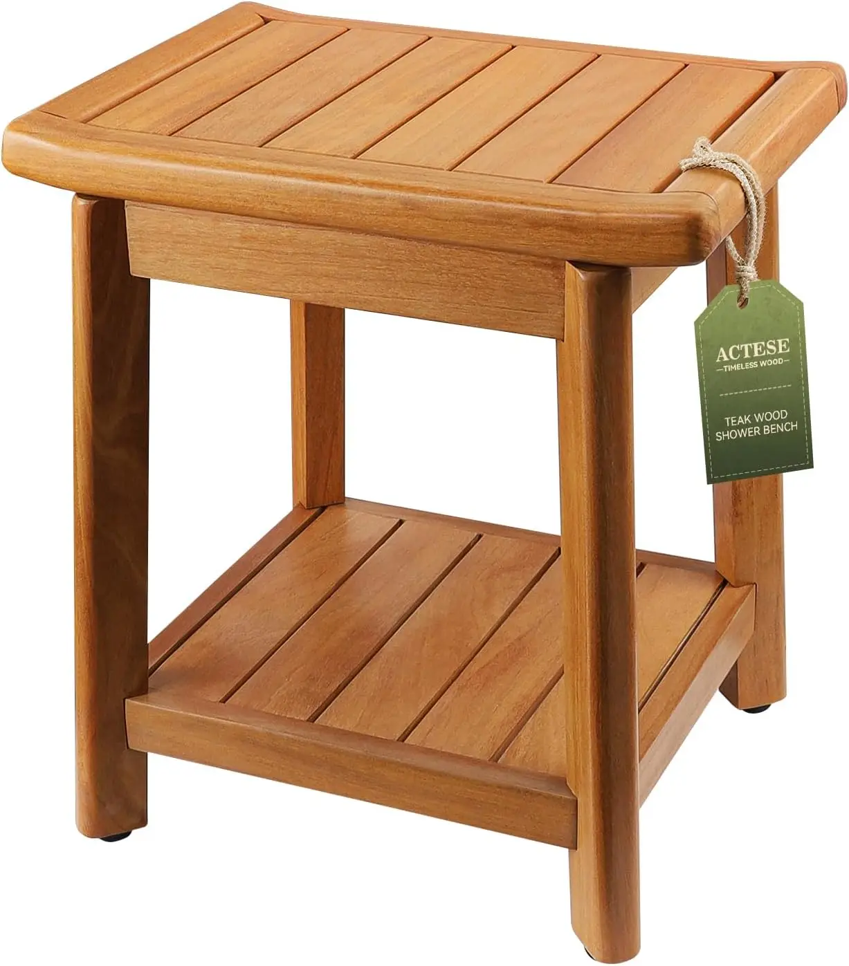 Teak Shower Bench - Solid Wood Chair with Towel Bars & Shelf, Non-Slip Bathroom Stool for Elderly & Recovery, Heavy Duty Shower Seat (14"-Small)
Teak Shower Bench - Solid Wood Chair with Towel Bars & Shelf, Non-Slip Bathroom Stool for Elderly & Recovery, Heavy Duty Shower Seat (14"-Small)