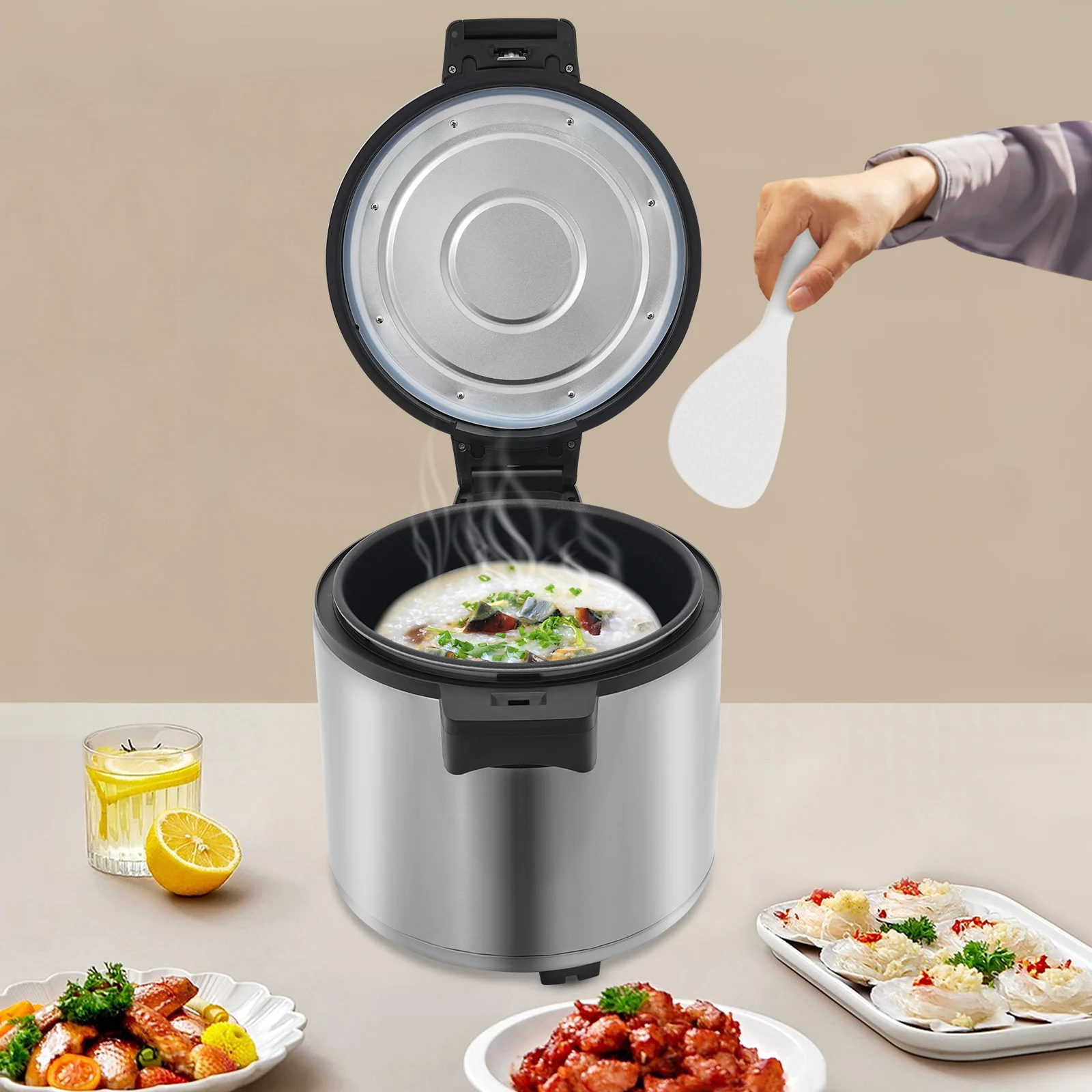 Изолированное ведро для риса для кухни и ресторана, 23 л, изолированное ведро для риса большой емкости, подходит для лечения 40-50 человек
Изолированное ведро для риса для кухни и ресторана, 23 л, изолированное ведро для риса большой емкости, подходит для лечения 40-50 человек