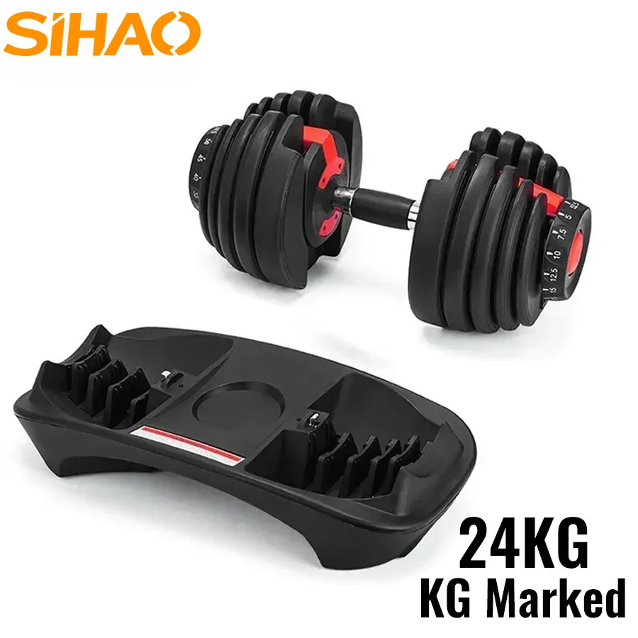 SIHAO 24Kg/52.5LBS Dumbbells Adjustable 5-52.5LBS Fitness Workouts Dumbbells Set Sports Fitness Equipment for Exercise Health
SIHAO 24Kg/52.5LBS Dumbbells Adjustable 5-52.5LBS Fitness Workouts Dumbbells Set Sports Fitness Equipment for Exercise Health