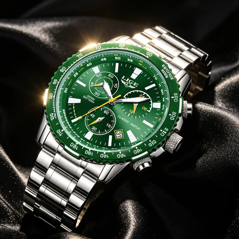 LIGE Business Men's Wristwatch Waterproof Luminous Date Chronograph Luxury Man Watch Quartz Stainless Steel Watches For Men
LIGE Business Men's Wristwatch Waterproof Luminous Date Chronograph Luxury Man Watch Quartz Stainless Steel Watches For Men