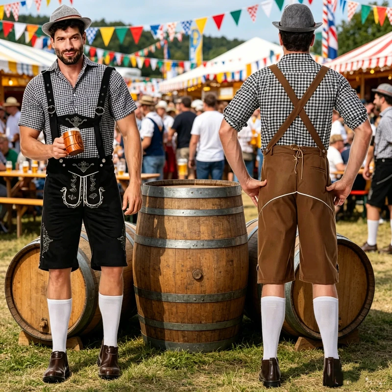 Men Bavarian Plaid Shirt Suspenders Set Oktoberfest Cosplay Costume Male Carnival Party Stage Performance 3pcs Outfits
Men Bavarian Plaid Shirt Suspenders Set Oktoberfest Cosplay Costume Male Carnival Party Stage Performance 3pcs Outfits