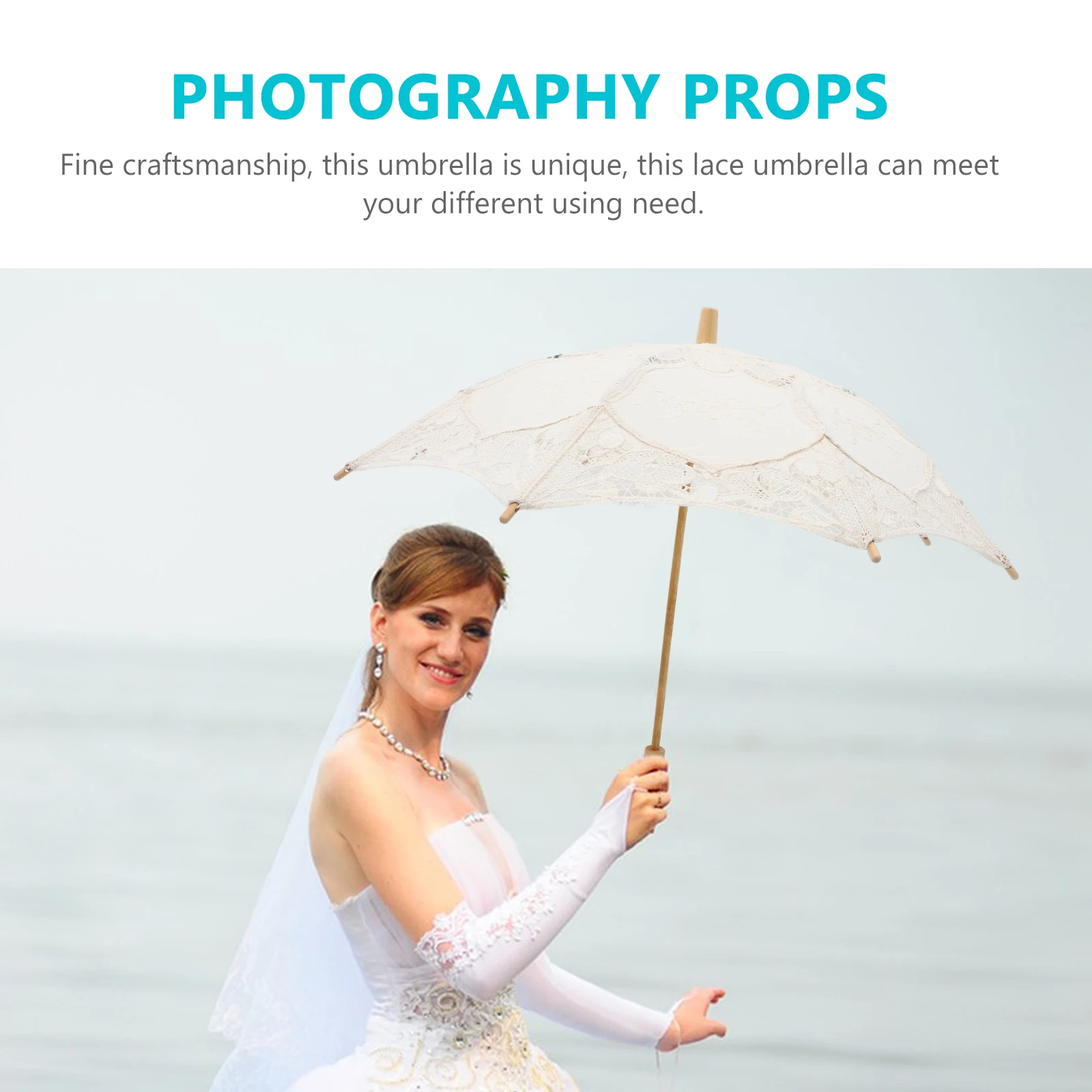 Exquisite Lace Umbrella Wedding Bridal Parasol Vintage Decorative Photography Prop Elegant Lace Parasol For Girls Tea Party 
Exquisite Lace Umbrella Wedding Bridal Parasol Vintage Decorative Photography Prop Elegant Lace Parasol For Girls Tea Party