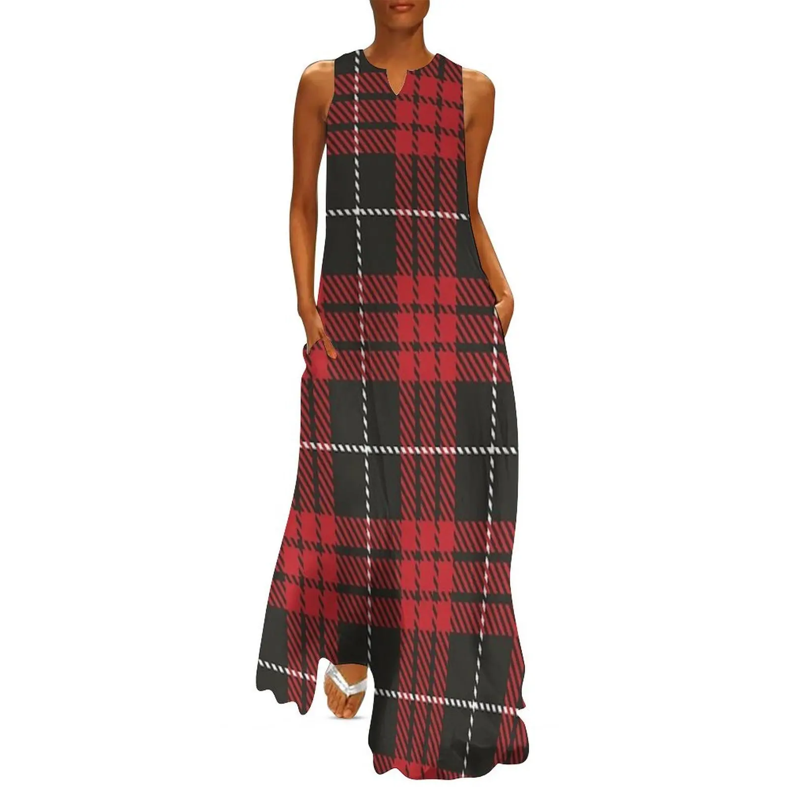 Scottish seamless Tartan Black Red Plaid Check Pattern Long Dress Casual dresses dresses for woman
Scottish seamless Tartan Black Red Plaid Check Pattern Long Dress Casual dresses dresses for woman