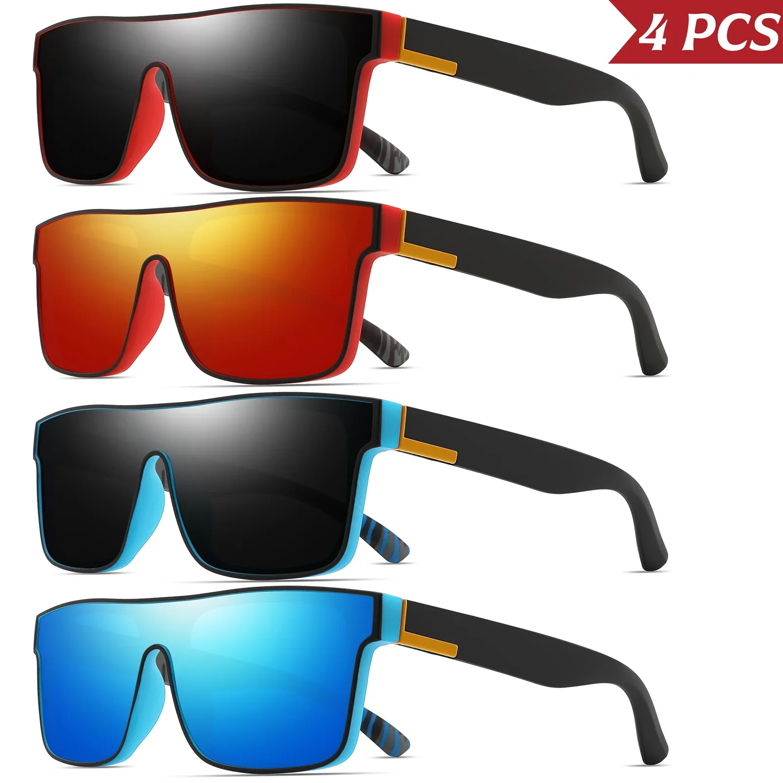 4Pcs/Set 2026 Fashion Style Sunglasses UV400 Outdoor Sports Glasses for Men Women Cycling Climbing Fishing Hiking Running Travel
4Pcs/Set 2026 Fashion Style Sunglasses UV400 Outdoor Sports Glasses for Men Women Cycling Climbing Fishing Hiking Running Travel