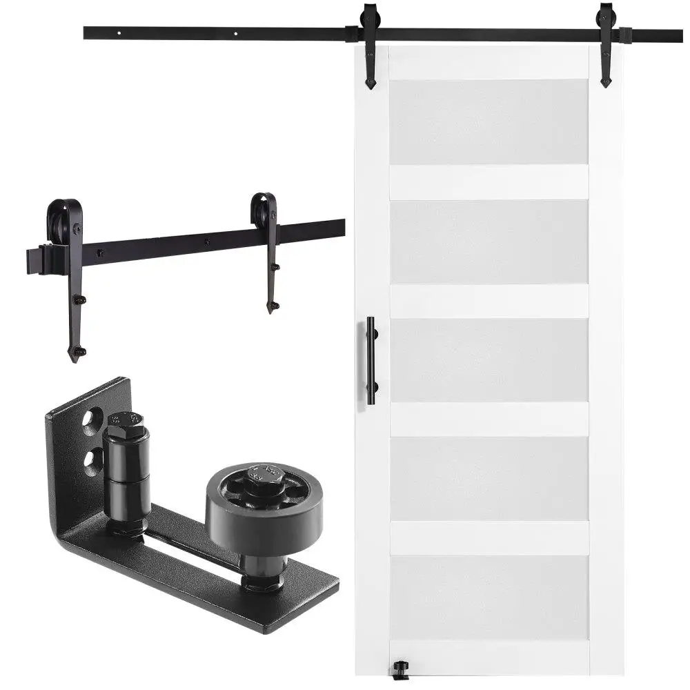 Barn Door Hardware Kit 36x84 Wood and Glass Sliding Door Smooth Quiet 8-in-1 Floor Guide Handle Spruce Wood Frosted Glass
Barn Door Hardware Kit 36x84 Wood and Glass Sliding Door Smooth Quiet 8-in-1 Floor Guide Handle Spruce Wood Frosted Glass