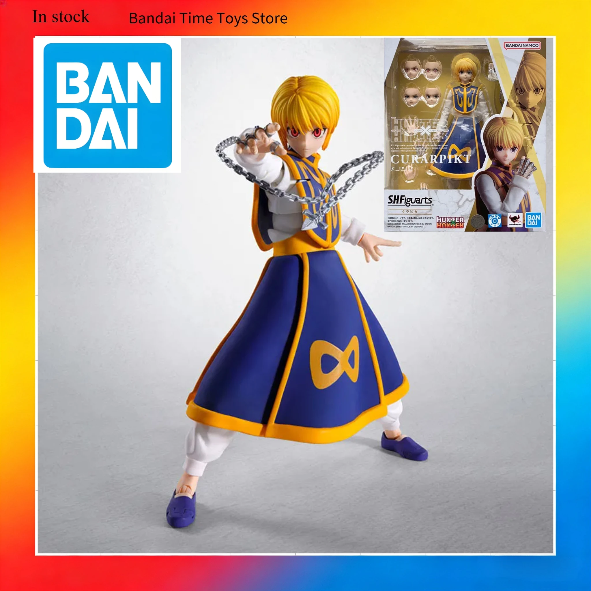 Bandai Hunter Hunter Action Figure SHF Curarpikt Kurapika High Poseability Collectibles Model Kit Anime Figures Toys for Gift
Bandai Hunter Hunter Action Figure SHF Curarpikt Kurapika High Poseability Collectibles Model Kit Anime Figures Toys for Gift