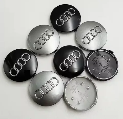 4pcs suitable for Audi S6 Q5 Q7 RS6 3 A4 A8 A1 A2 A5 A6 A7 gray black car wheel hub cover wheel center cover