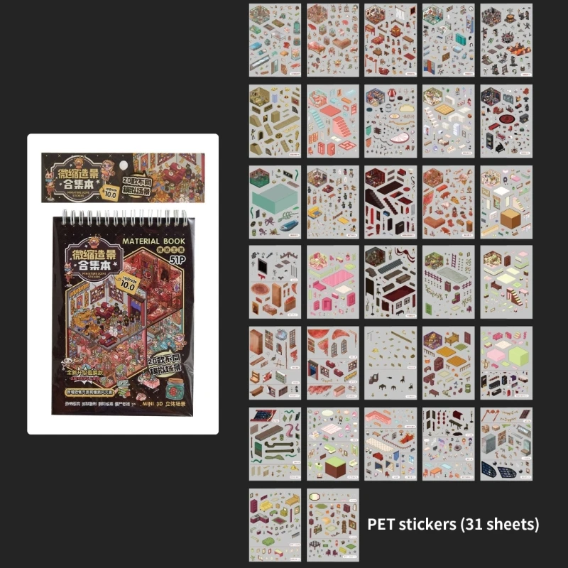 Horror Theme Miniature Scenes Sticker Textured Adhesive Sheets With Special Paper Safe For Creative Gift 896C
Horror Theme Miniature Scenes Sticker Textured Adhesive Sheets With Special Paper Safe For Creative Gift 896C