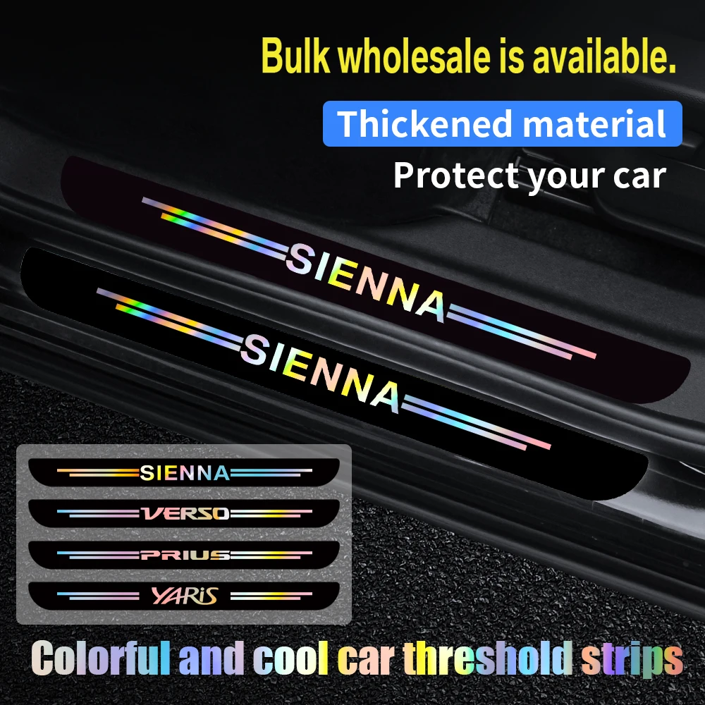 Car Laser Door Threshold Decals Universal Anti-scratch and Anti-collision Door Decorative Sticker for Toyota SIENNA VERSO YARIS
Car Laser Door Threshold Decals Universal Anti-scratch and Anti-collision Door Decorative Sticker for Toyota SIENNA VERSO YARIS