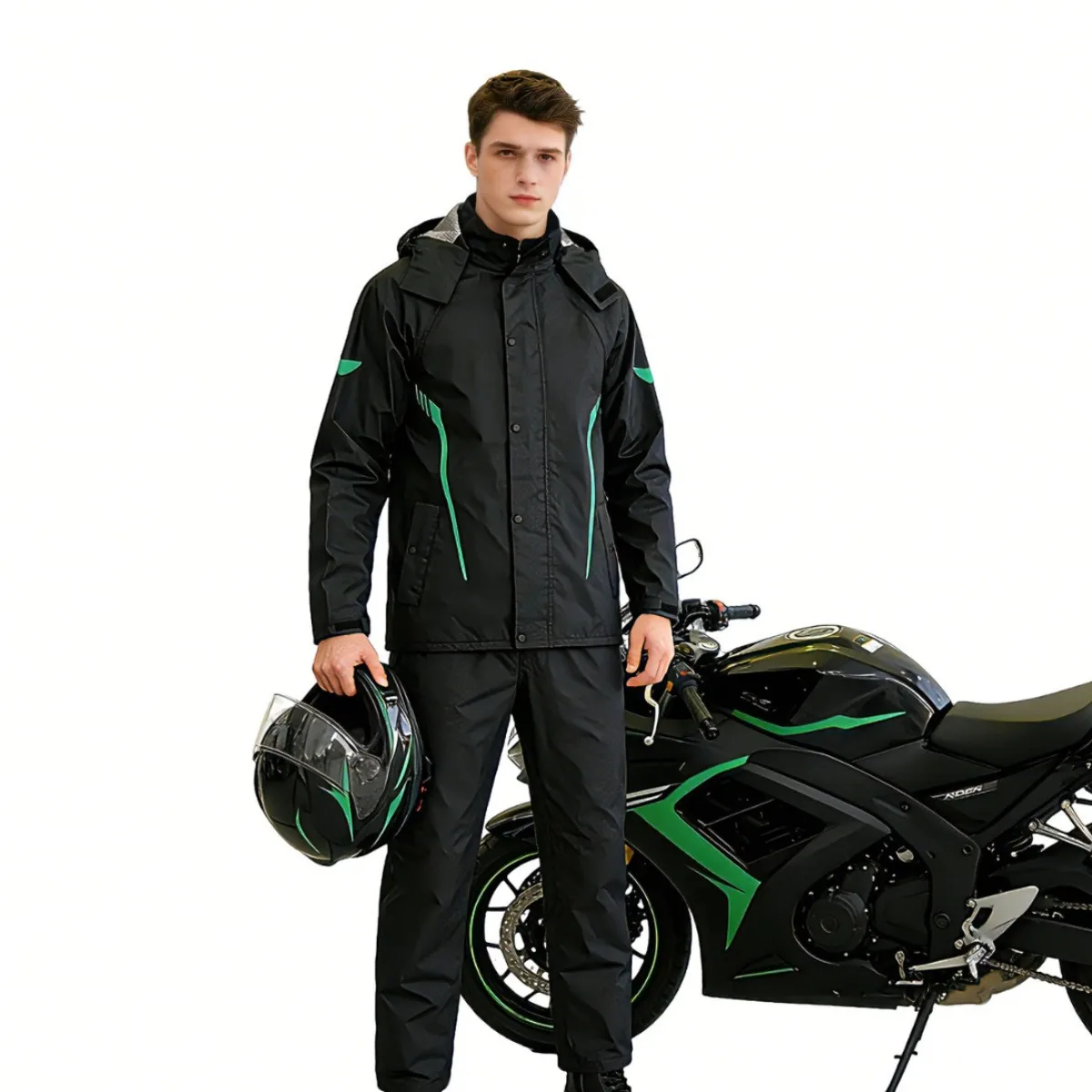 Split Waterproof Rain Suit for Men, Full Body Rainstorm Proof Motorcycle Cycling Gear for Adult Takeaway Riders
Split Waterproof Rain Suit for Men, Full Body Rainstorm Proof Motorcycle Cycling Gear for Adult Takeaway Riders
