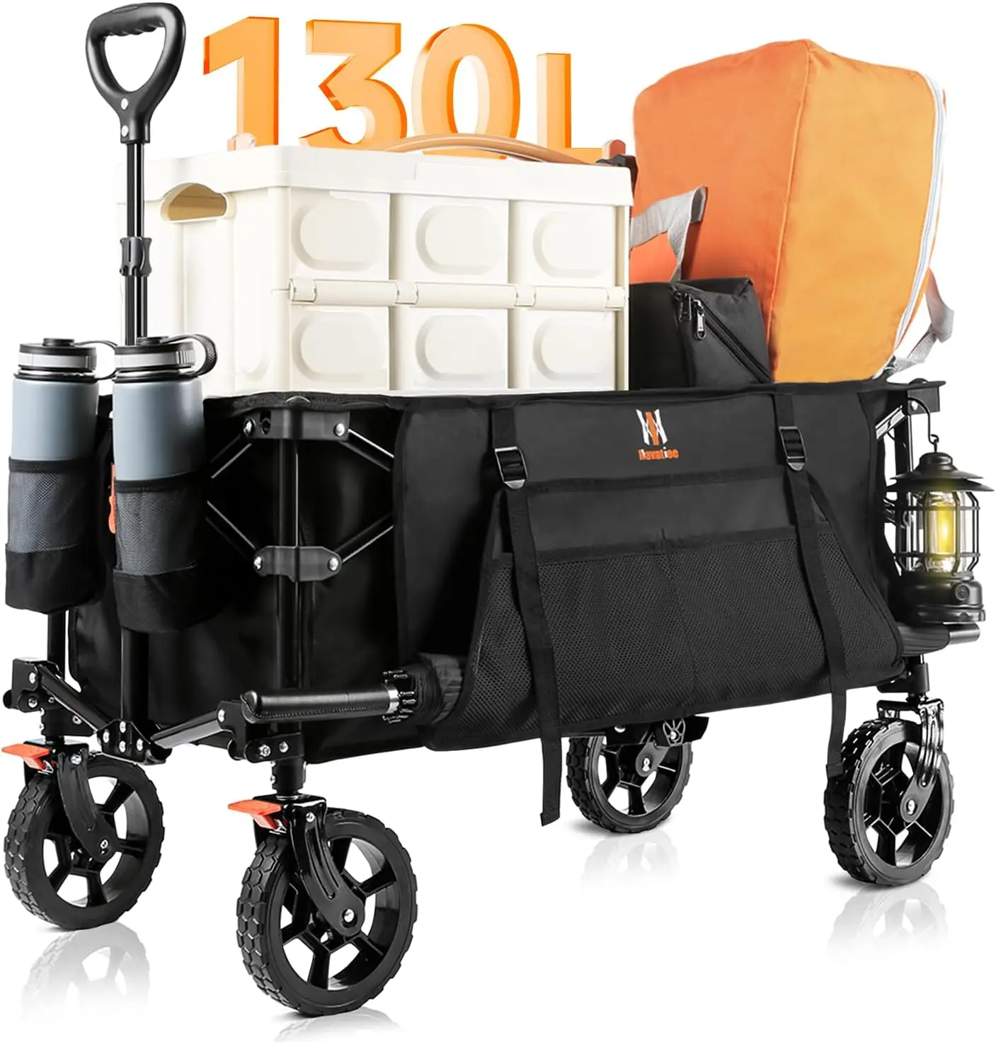 130L Collapsible Foldable Wagon with Wheels Large Capacity Foldding Wagon Cart with Side Pocket and Brakes Grocery Shopping Wago
130L Collapsible Foldable Wagon with Wheels Large Capacity Foldding Wagon Cart with Side Pocket and Brakes Grocery Shopping Wago
