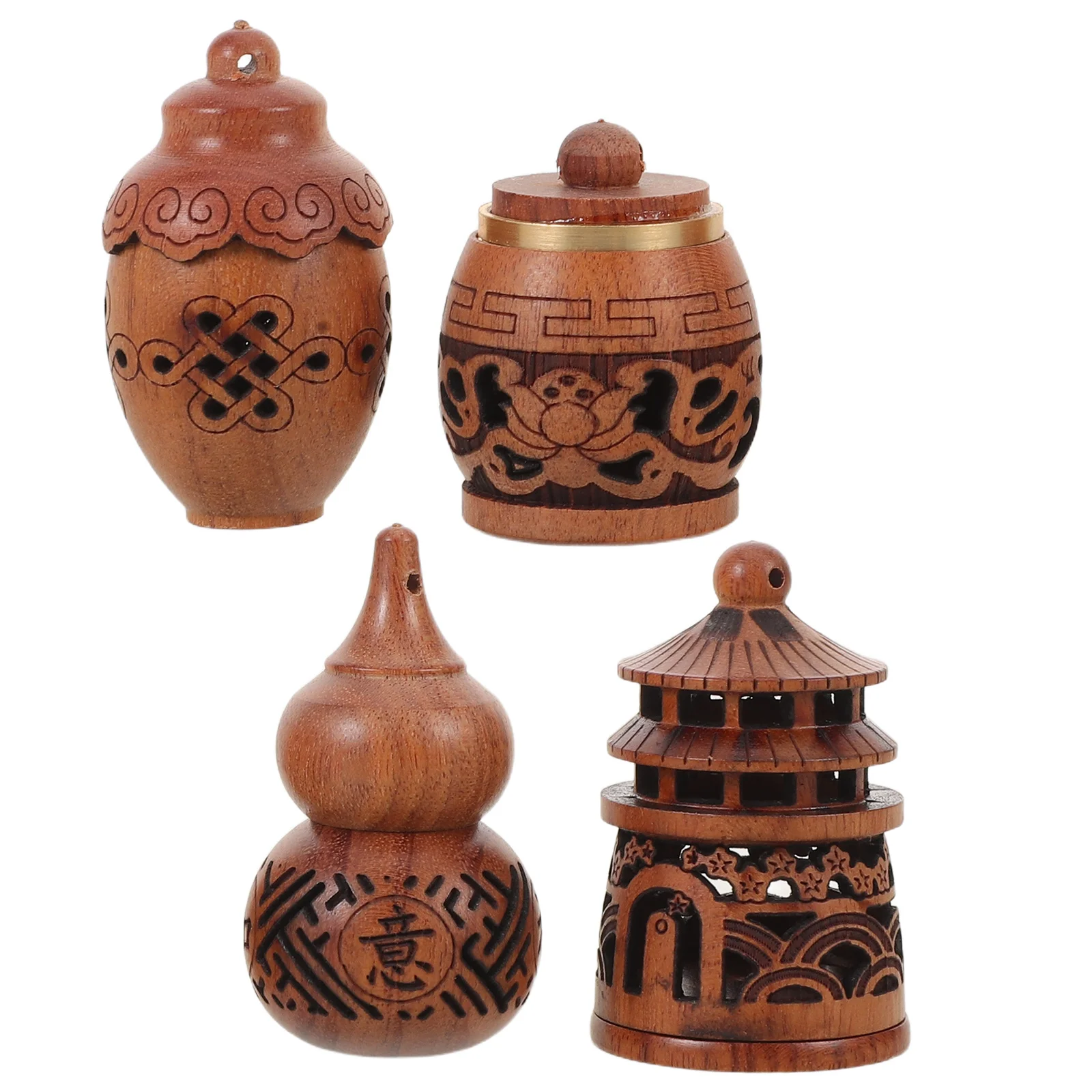 4Pcs Wooden Hollowed Out Diffuser Cage Pendants Chinese Gourd Keychain Essential Oil Hanging Ornaments Car Fragrance Charm
4Pcs Wooden Hollowed Out Diffuser Cage Pendants Chinese Gourd Keychain Essential Oil Hanging Ornaments Car Fragrance Charm