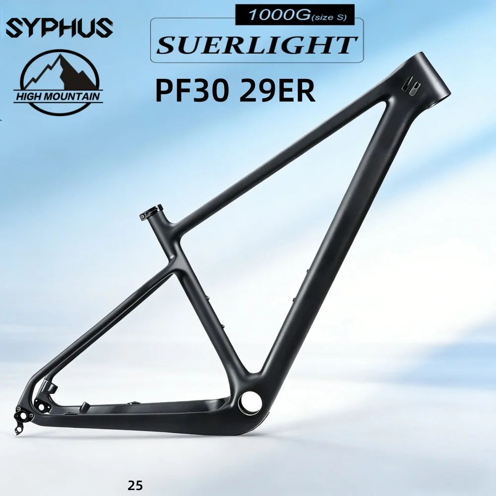 Syphus 2026 Carbon MTB Frame 142*135mm 29er PF30 Hardtail Frameset 15*17*19*21inch Bicycle Cycling Accessories Of Mountain Bike
Syphus 2026 Carbon MTB Frame 142*135mm 29er PF30 Hardtail Frameset 15*17*19*21inch Bicycle Cycling Accessories Of Mountain Bike