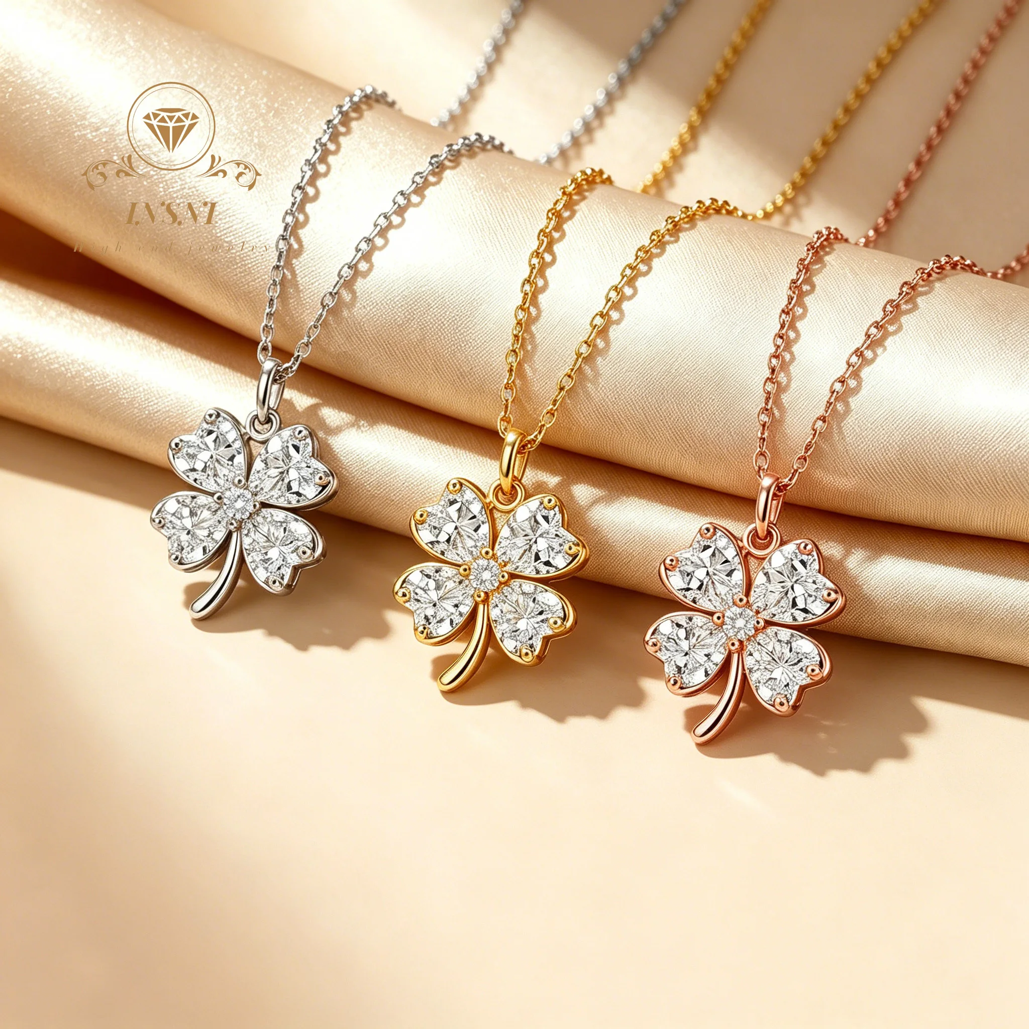 S925 Silver Peach Heart Moissanite Four-leaf Clover Necklace Light Luxury Temperament Design Pendant Collarbone Chain Jewelry
S925 Silver Peach Heart Moissanite Four-leaf Clover Necklace Light Luxury Temperament Design Pendant Collarbone Chain Jewelry