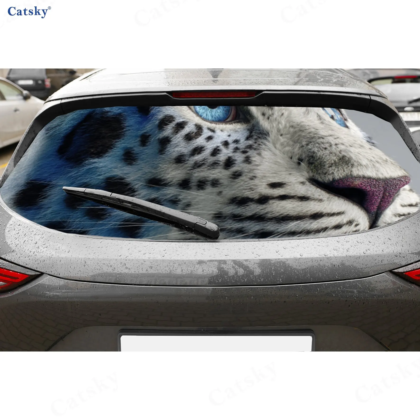 Snow Leopard's Gaze PVC Perforated Car Vinyl Wraps, Durable Car Rear Windshield Sticker, Waterproof Car Rear Window Decal, Priva
Snow Leopard's Gaze PVC Perforated Car Vinyl Wraps, Durable Car Rear Windshield Sticker, Waterproof Car Rear Window Decal, Priva