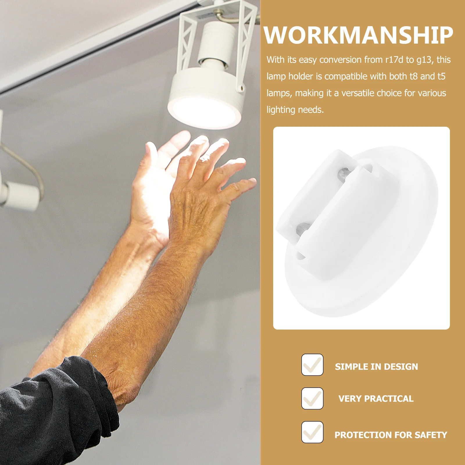 10Pcs R17d to Lamp Holder Converter Socket Adapter for T5 Fluorescent Lights Bulb Base Conversion Lighting Fixture
10Pcs R17d to Lamp Holder Converter Socket Adapter for T5 Fluorescent Lights Bulb Base Conversion Lighting Fixture