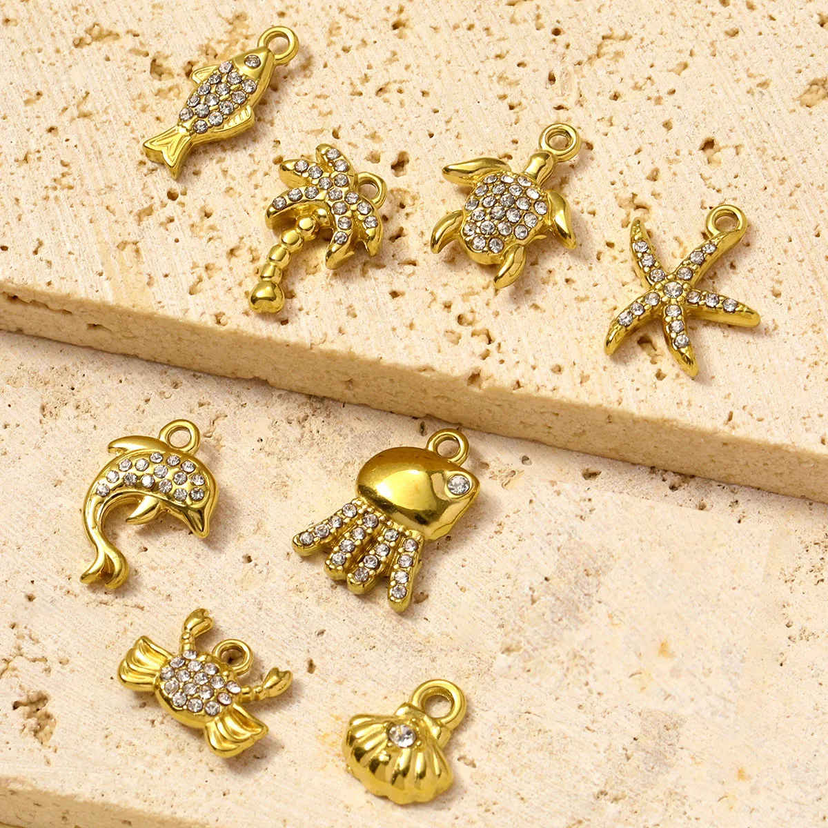 3pcs/Lot Stainless Steel Shell Fish Turtle Charms Pendant Rhinestone for DIY Jewelry Making Necklace Accessory Earring Wholesale
3pcs/Lot Stainless Steel Shell Fish Turtle Charms Pendant Rhinestone for DIY Jewelry Making Necklace Accessory Earring Wholesale