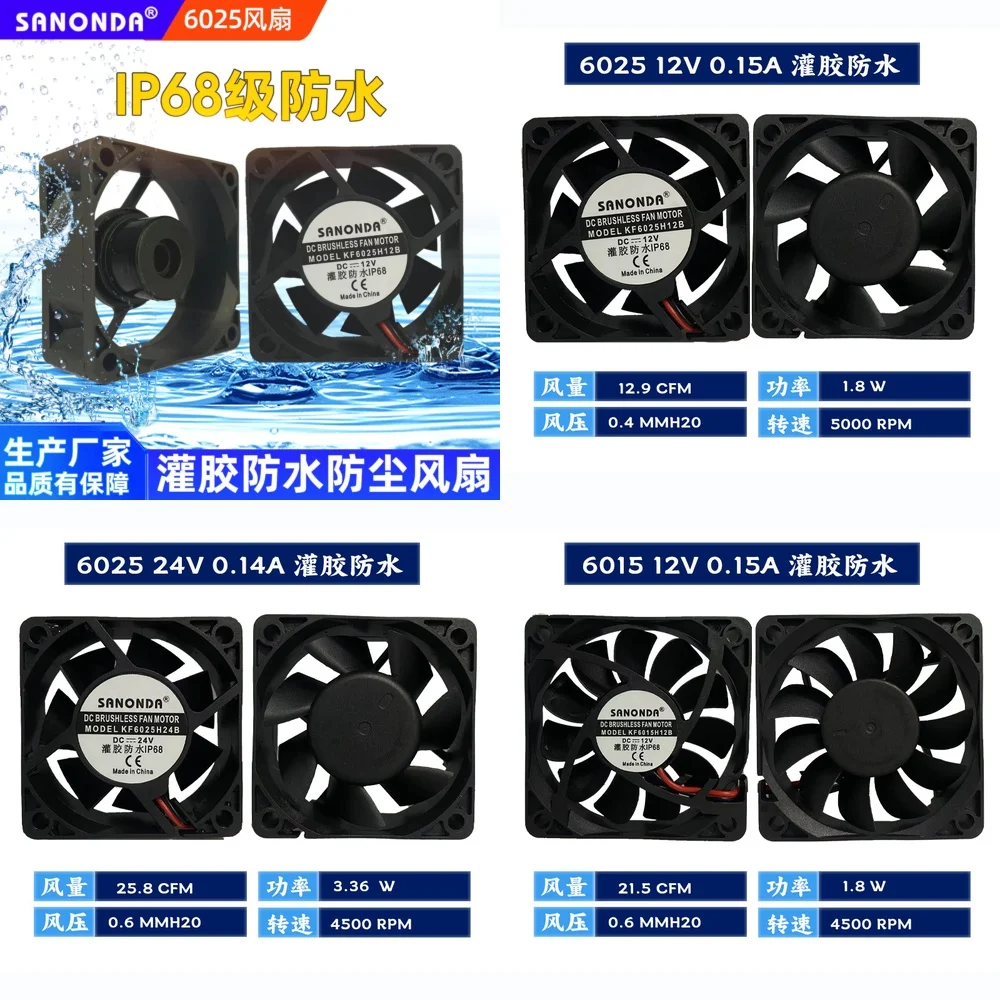 Водонепроницаемый бесщеточный вентилятор IP68, 60 мм, 25 мм, 12 В, 24 В для наружного использования, для увлажнителей воздуха, туманогенераторов, испарительных охладителей
Водонепроницаемый бесщеточный вентилятор IP68, 60 мм, 25 мм, 12 В, 24 В для наружного использования, для увлажнителей воздуха, туманогенераторов, испарительных охладителей