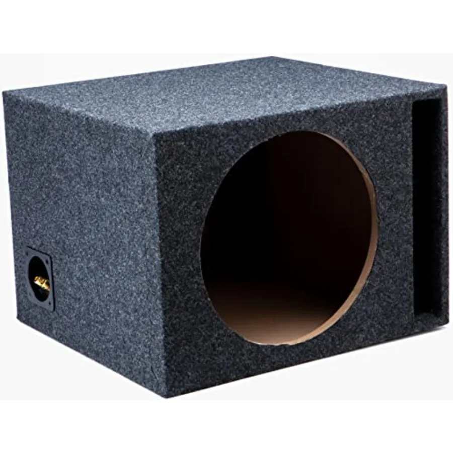 Car audio subwoofer enclosure for vehicles, MDF material, black, vented ported design with 12-inch single subwoofer for deep ba
Car audio subwoofer enclosure for vehicles, MDF material, black, vented ported design with 12-inch single subwoofer for deep ba
