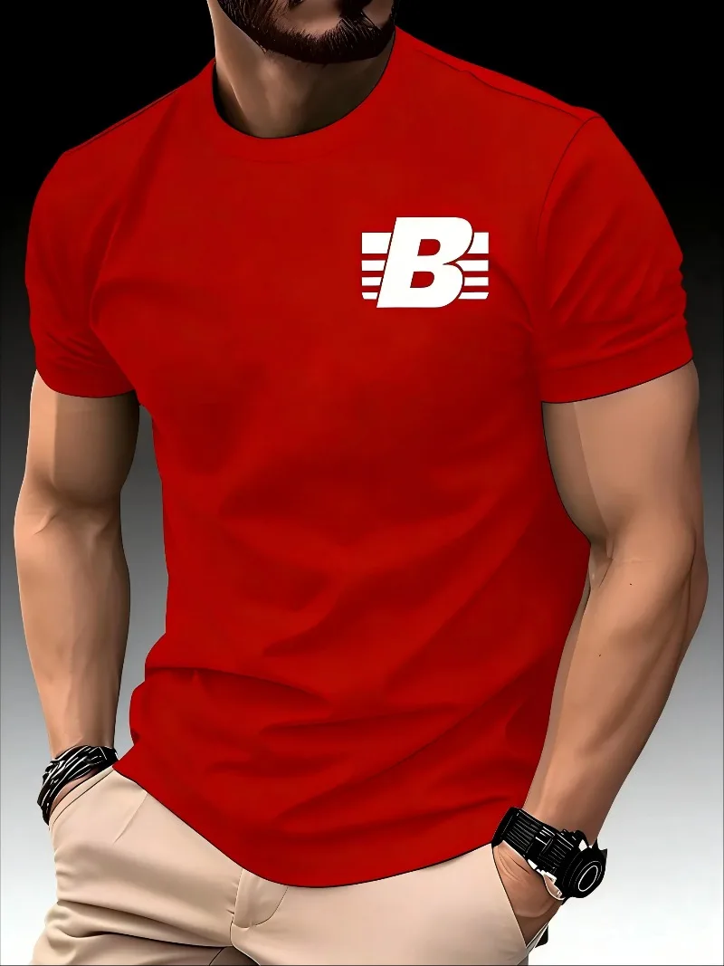 New Men‘s Round Neck Running T-shirt Spring/Summer Thin Top Striped B print Quick Dry Short Sleeve Breathable Fitness Sports
New Men‘s Round Neck Running T-shirt Spring/Summer Thin Top Striped B print Quick Dry Short Sleeve Breathable Fitness Sports