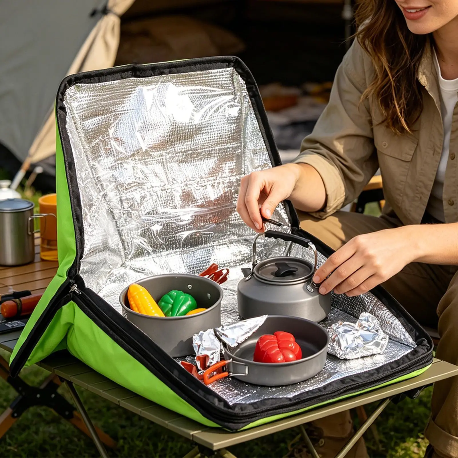 Foldable Solar Oven Scratch-proof Portable Food Reheater Camping Cooking Device for Backpacking Hiking RV Adventure Survival
Foldable Solar Oven Scratch-proof Portable Food Reheater Camping Cooking Device for Backpacking Hiking RV Adventure Survival