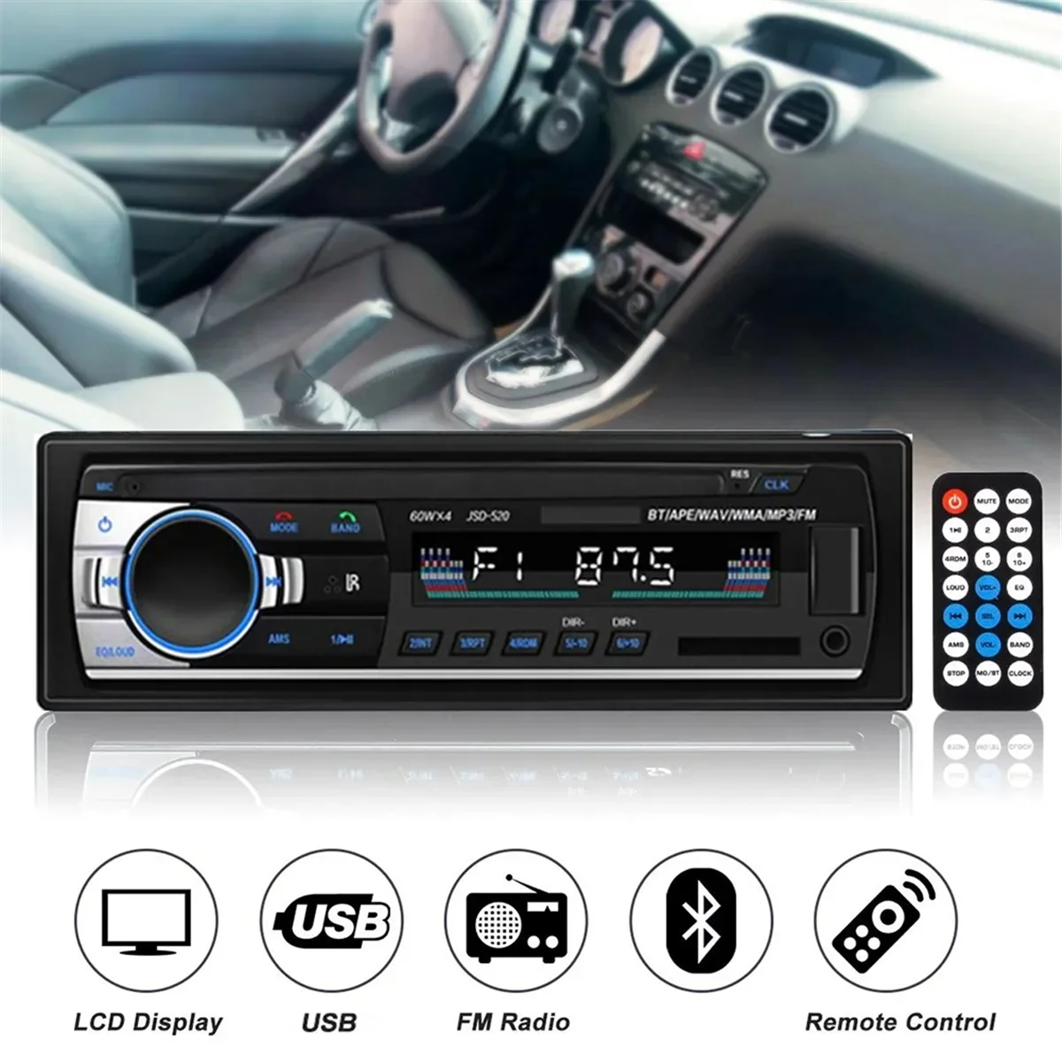 A07I 12V Car MP3 Player 60Wx4 Bluetooth Audio Radio Multimedia Auto Radio Player in Dash Support USB TF FM AUX
A07I 12V Car MP3 Player 60Wx4 Bluetooth Audio Radio Multimedia Auto Radio Player in Dash Support USB TF FM AUX