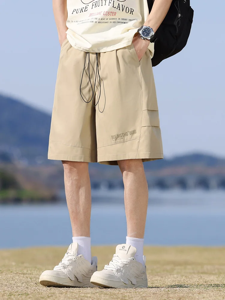 Summer Casual Shorts Men Letter Print Soft Fabric Straight Wide-Leg Loose Shorts 4 Colors Knee-Length Sport Shorts
Summer Casual Shorts Men Letter Print Soft Fabric Straight Wide-Leg Loose Shorts 4 Colors Knee-Length Sport Shorts