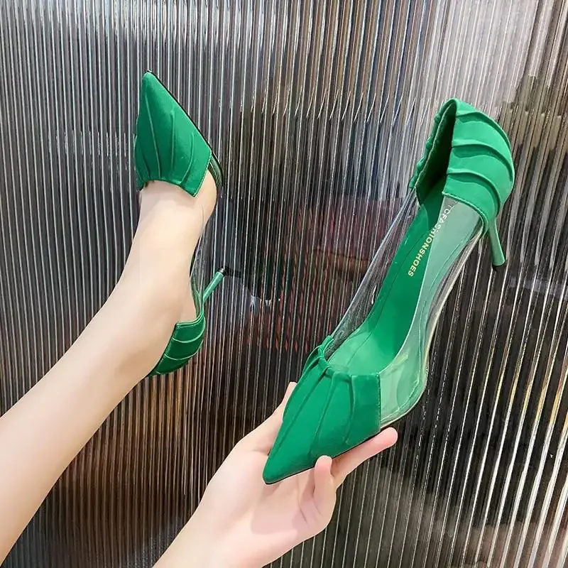 Transparent High-heeled Shoes for Women Spring Autumn Women's Stiletto Heel Pumps 2024 New Thin High Heels Pointed Shoe
Transparent High-heeled Shoes for Women Spring Autumn Women's Stiletto Heel Pumps 2024 New Thin High Heels Pointed Shoe