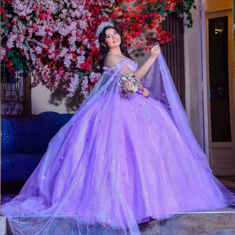 Customized Purple Quinceanera Dresses Off the Shoulder crystal applique Lace 3D flower Long tail Vestido 15 Quinceanera
Customized Purple Quinceanera Dresses Off the Shoulder crystal applique Lace 3D flower Long tail Vestido 15 Quinceanera