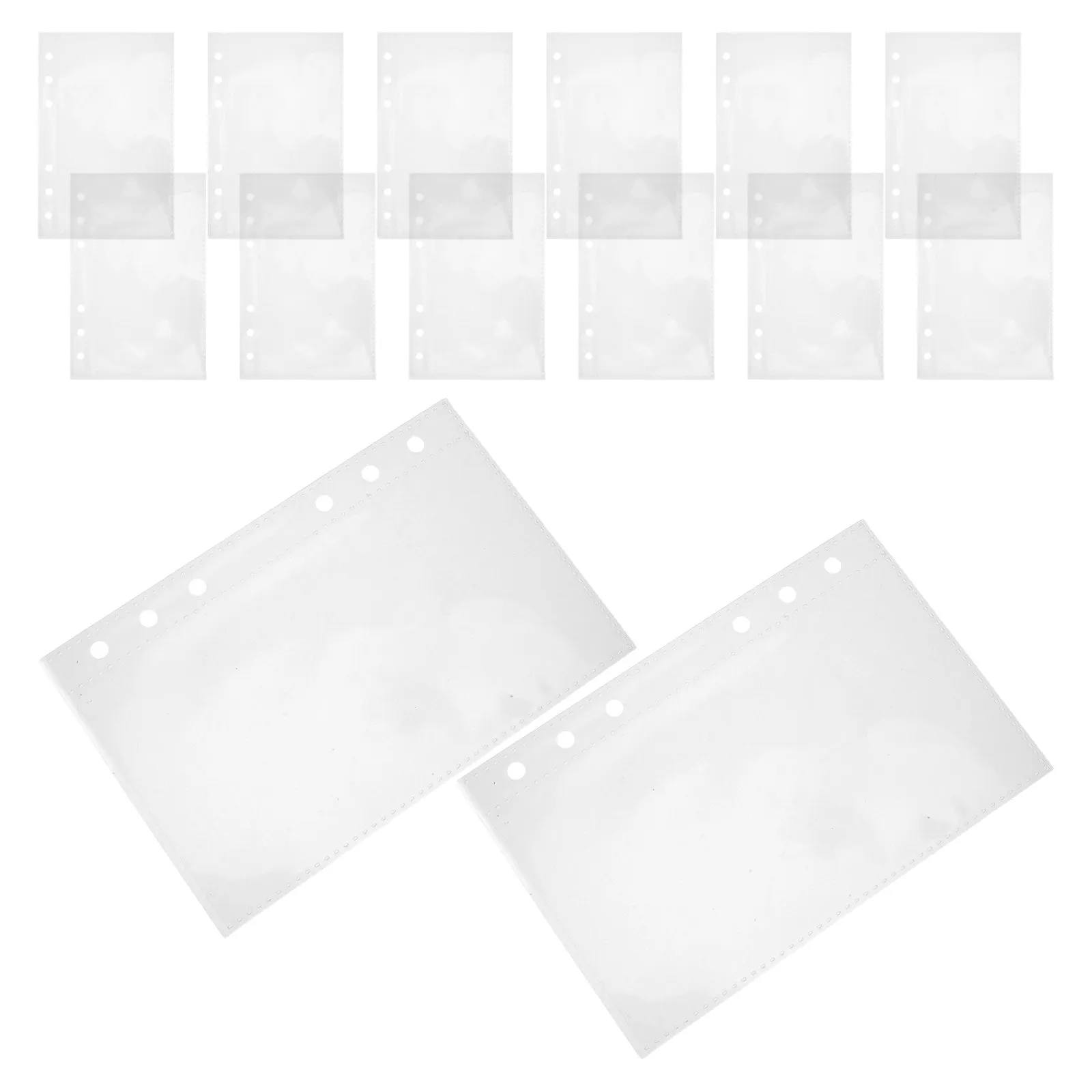 20Pcs Transparent Binder Sheet Protector Pockets Clear Card Holder Refill Pages A6 Size 6 Ring Binder Inserts for Trading Cards
20Pcs Transparent Binder Sheet Protector Pockets Clear Card Holder Refill Pages A6 Size 6 Ring Binder Inserts for Trading Cards