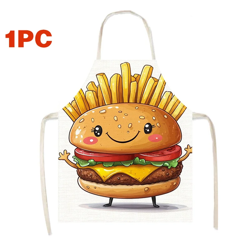 1pc Linen Apron Cartoon Hamburger with Fries Funny Food Design Kitchen Cooking Gift for Kids Adults Food Lover
1pc Linen Apron Cartoon Hamburger with Fries Funny Food Design Kitchen Cooking Gift for Kids Adults Food Lover