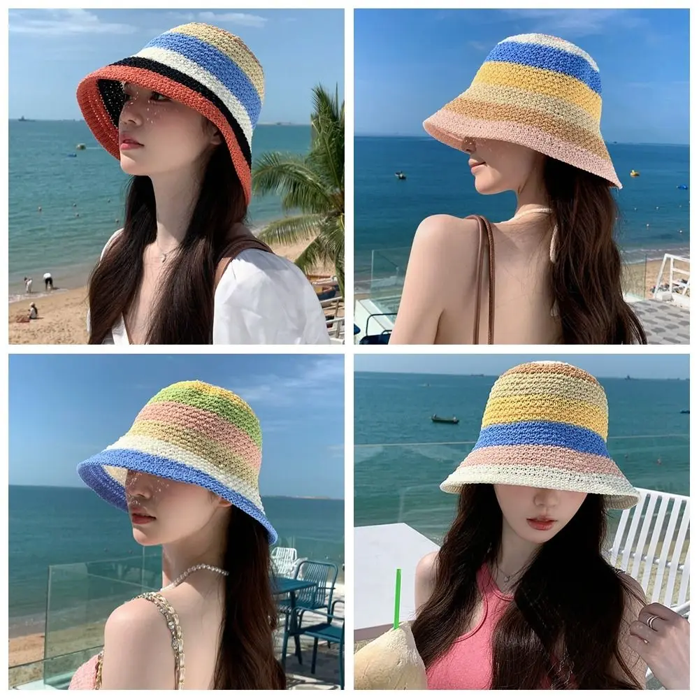 1 Pc Breathable Rainbow Straw Hat Summer Sunscreen Bucket Hat Outdoor Sports Beach Fisherman Cap For Women
1 Pc Breathable Rainbow Straw Hat Summer Sunscreen Bucket Hat Outdoor Sports Beach Fisherman Cap For Women