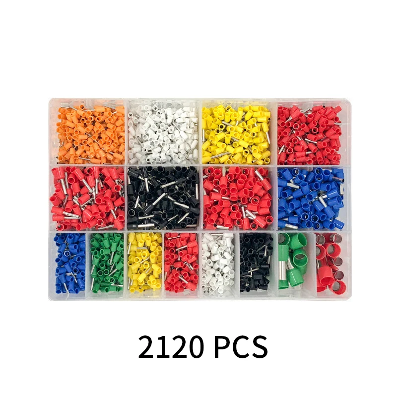 2120PCS VE Tubular Ferrules Crimp Terminal Block Cord End Electrical Wire Connector Crimping Terminals Boxed
2120PCS VE Tubular Ferrules Crimp Terminal Block Cord End Electrical Wire Connector Crimping Terminals Boxed