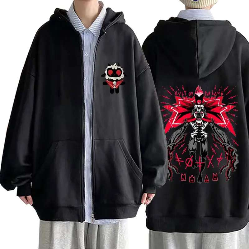 Game Cult of The Lamb Zipper Hoodie Men Women Fashion Gothic Rock Streetwear Men's Casual Zip Up Hoodies Unisex Vintage Jacket
Game Cult of The Lamb Zipper Hoodie Men Women Fashion Gothic Rock Streetwear Men's Casual Zip Up Hoodies Unisex Vintage Jacket
