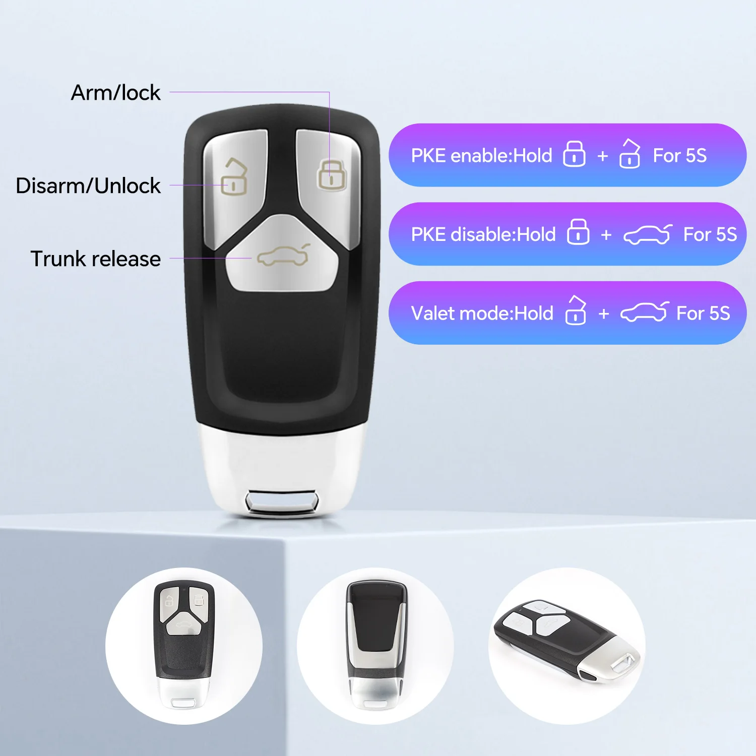 Замена смарт-ключа EASYGUARD Система бесключевого доступа для AUDI A1 A3 Q2 Q3 с заводской кнопкой запуска OEM и комфортным доступом
Замена смарт-ключа EASYGUARD Система бесключевого доступа для AUDI A1 A3 Q2 Q3 с заводской кнопкой запуска OEM и комфортным доступом